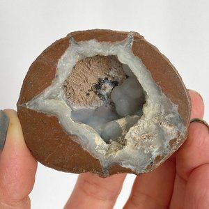 US Northwest Thunderegg Lava Agate Geode 1/2 Polished Gemstone Specimen 3.6oz